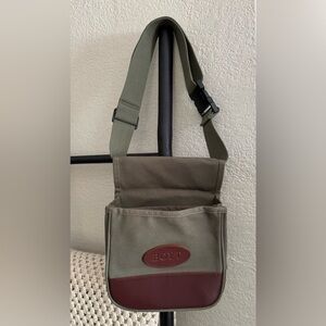 Vtg BOYT Green Canvas & Hunting Shotgun Shooting Shell Ammo Pouch Waist Bag